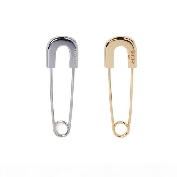 

ambush minimalist cool style 925 silver brooch earrings fashion jewelry for women, Golden;silver