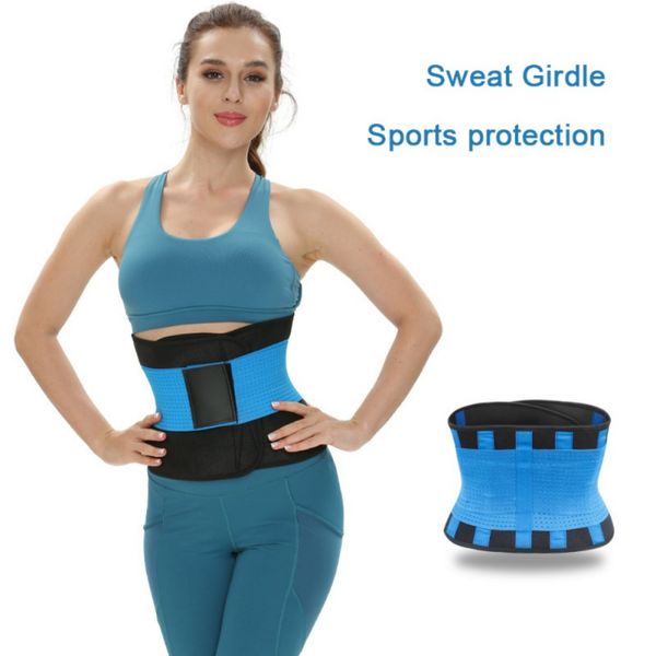 

waist trainer women-waist cincher trimmer back support sweat slimming body shaper belt-sport girdle belt fitness weightlifting, Black;gray