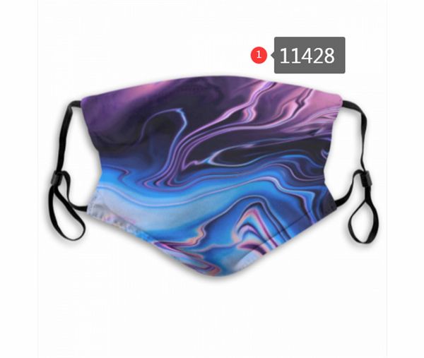 

the starry sky washable adjustable reusable 2 carbon filters safety assembly outdoor sports dust proof breathable face masks designer