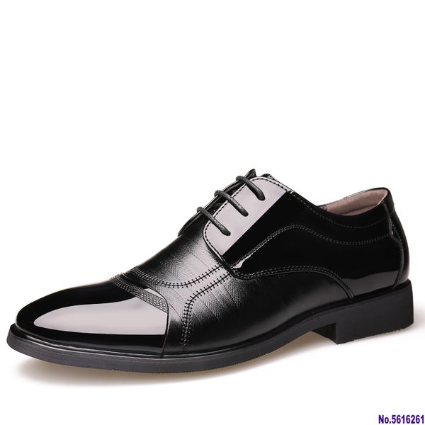 

men fashion oxford business men shoes pu leather quality soft dress shoes breathable men's flats office, Black