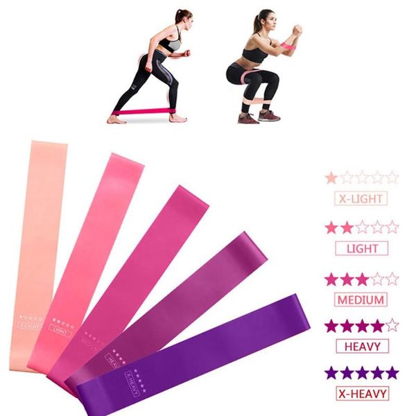

5pcs fitness exercise hip training yoga elastic circle resistance bands set health yoga training accessories