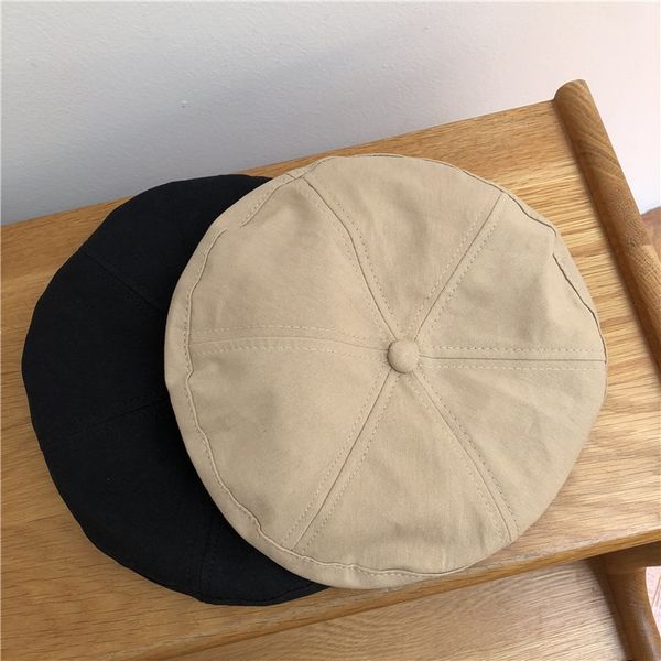 

korean style all-match thin black beret pumpkin beret female breathable painter hat ins pumpkin hat, Blue;gray