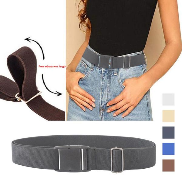 

waist support elastic no bulge invisible womens belt for jeans comfortable hassle 2021 arrvial pants, Black;gray