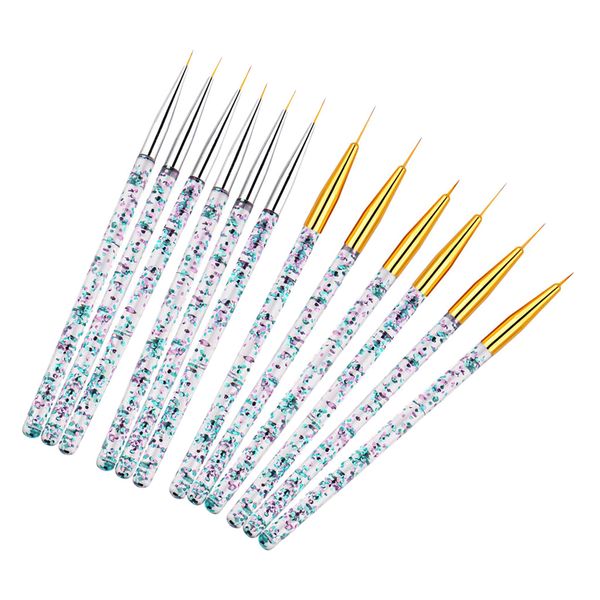 

12 pcs thin nail art liner striping brush for drawing fine line detailing