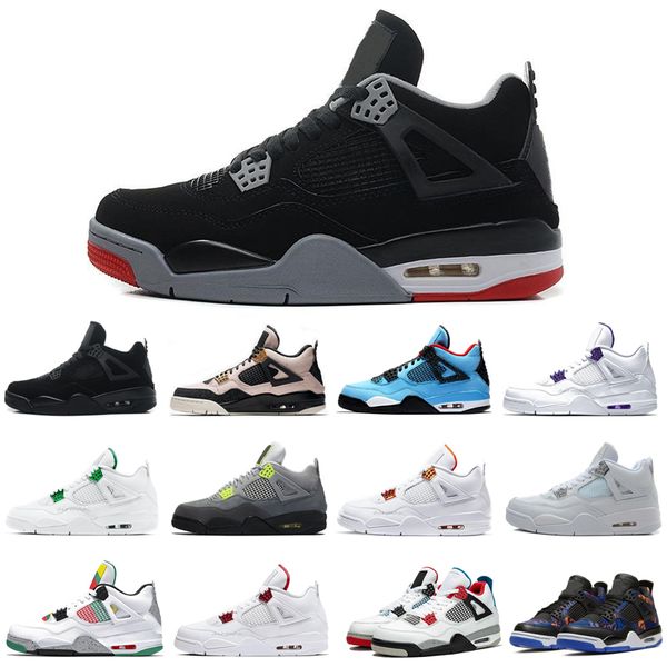 

jumpman 4 4s men basketball shoes orange metallic cactus jack bred what the neon rasta stylist shoes sport sneakers 7-13