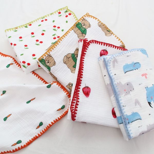 

hook high-density crepe cotton gauze quilt 120*140 extra baby bath kindergarten children's blanket towel blanket towel