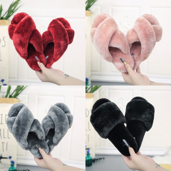 

fascinating2020 baby ins pinch cool slipper wo other clothes really rabbit's hair flip flops flat bottom mao drag#950, Black