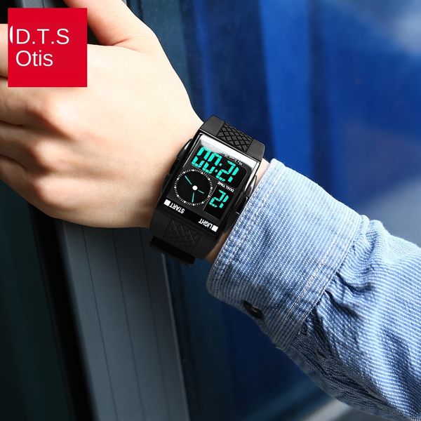 

khgjk ots outdoor sports electronic outdoor sports teenager watch children's electronic watch middle school student fashion female led, Blue