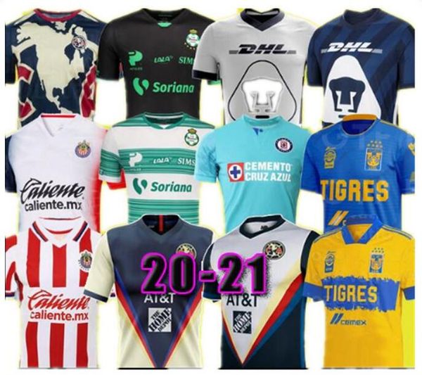 

20 21 клуб америка cruz azul футбол джерси 2021 гвадалахара чивас тихуана нау tigres дом вдали третий liga mx маек santos laguna, Black;yellow