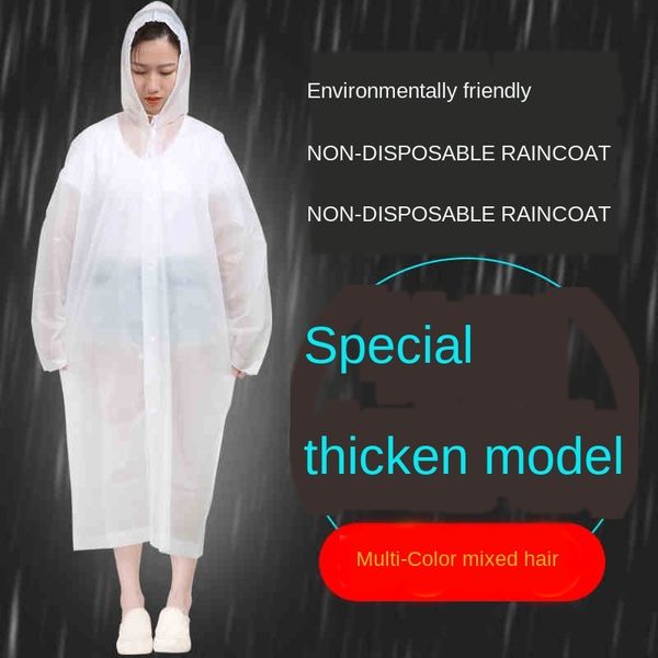 

i53ny взрослый туризм на открытом воздухе альпинизма рафтинг портативного прозрачное утолщенное твердого цвета без одноразового дождя для вз, Black