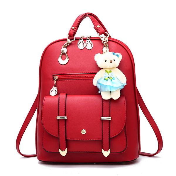 

fashion backpack women pu leather female backpacks teenager girls female school mochila feminina rucksack mochilas mujer 2020