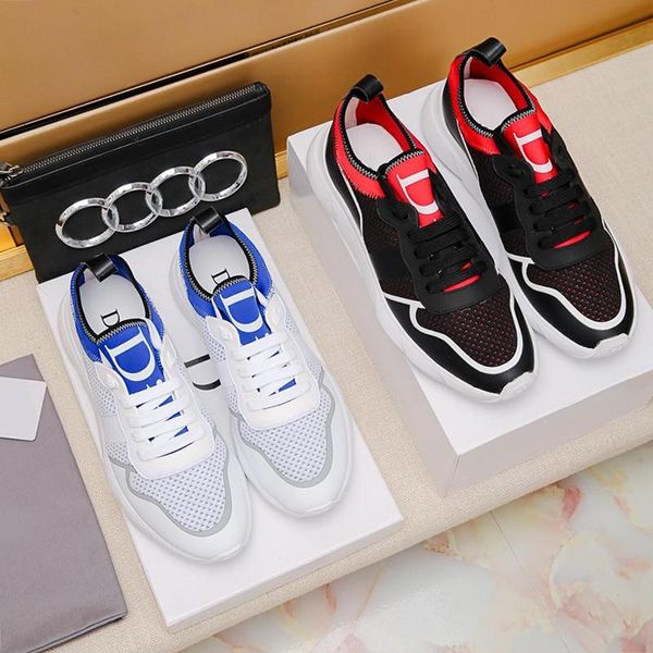 

fashion classic b21 neo sneaker in black and red technical knit mens shoes casual comfortable sports lace -up shoes sale scarpe da uomo
