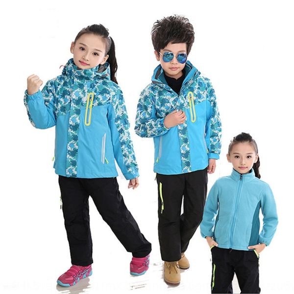 

clothing autumn coat men's and women's same new korean style outdoor jerseys children's children's three-in-one camoufla, Blue;black