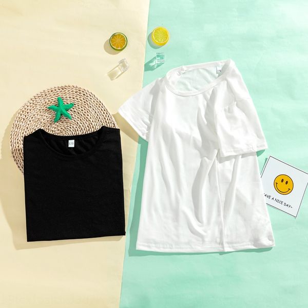 

aveoa children's new short-sleeved t-shirt class kindergarten diy clothing t-shirt clothing garden clothes parent-child clothes diy pri, Blue