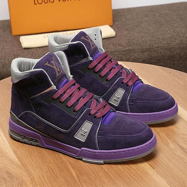 

trainer sneaker mid -men 's shoes lightweight autumn and winter luxury breathable lace -up men shoes outdoor walking fashion sneak