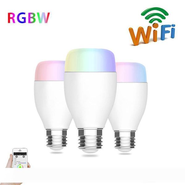 

6w e27 240v wifi led light bulb support echo alexa voice lamp wireless home automation dimmable musical lamp rgb colors