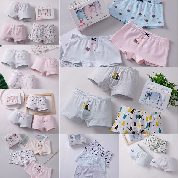 

класс а 60 гребенные чистый хлопок подарочной коробки из трех частей мальчиков и девочек нижнего белья четыре угла детского и детский белье, Camo