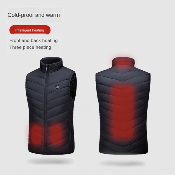 

жилет зима новый мужской случайные жилет нагрева интеллектуального нагрева постоянной температуры, прежде чем жилет жилет и после зарядки, Black;white