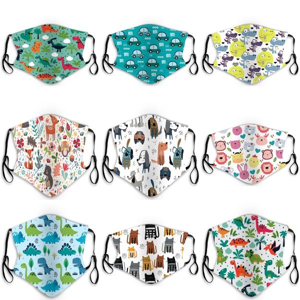 

with protective kids mask cartoon facial mask anti fog non-woven 3 layers breathable earloop masks in stock#519