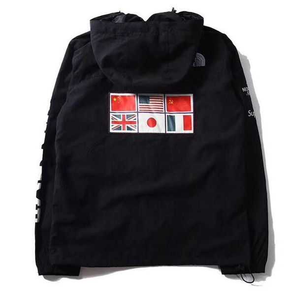 

men women jacket coat sweatshirt hoodie long sleeve autumn sports zipper windbreaker mens clothes national flag military map, Black;brown
