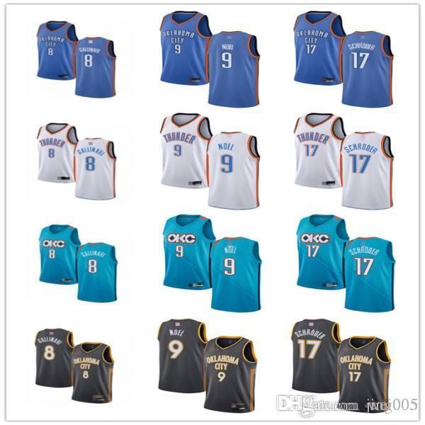 

mens womens youth oklahoma city thunder 8 danilo gallinari 17 dennis schroder 9 nerlens noel custom basketball jerseys, Black;red
