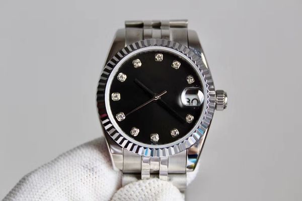 

diamond fashion 31mm watch ladies automatic mechanical watch ultra ladies scratch-resistant thinsteel high-quality waterproof sap djejt, Slivery;brown