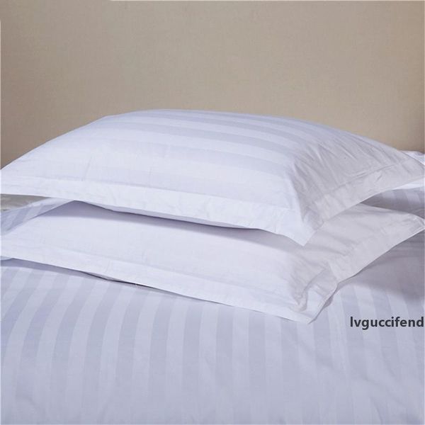 

pure white l pillow case 100% satin cotton increase density striped pillow cover one pair bed pillowcases 50x80cm/58x88cm size