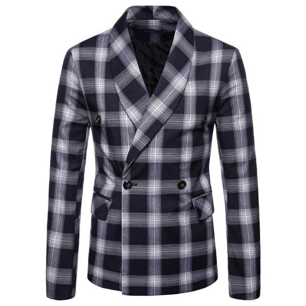 

men blazer masculino slim fit autumn 2020 men's suit fashionable dark pattern gentleman suit jacket terno masculino, White;black