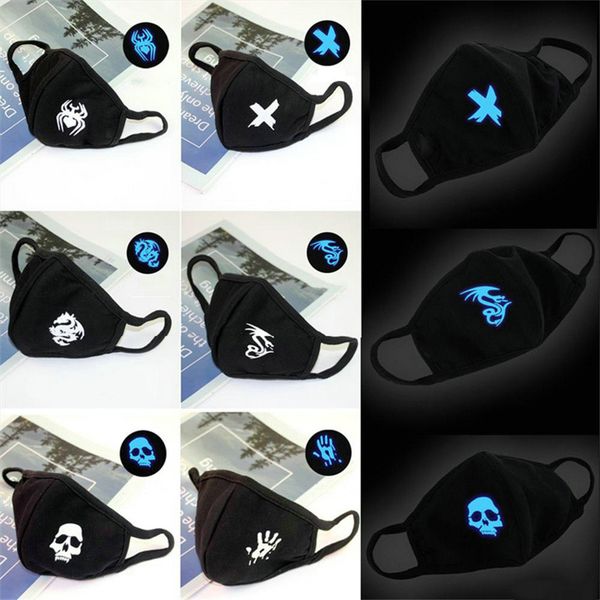 

glow masks luminous masks dust mouth masks glow in the dark cotton face for halloween bimbi w