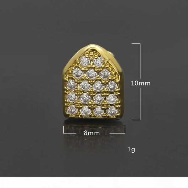 

l full diamond rhinestone hiphop grillz for men 18k gold plated hip hop tooth luxury jewelry pop hip -hop accessories wholesale, Black