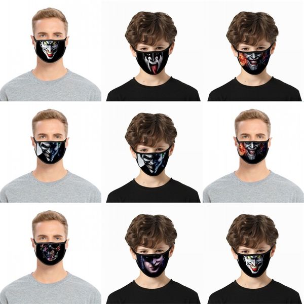 

printing skulls mascherine buffoon dust protect face masks cloth black washable breathing respirator fashion man students 2 2gl c2