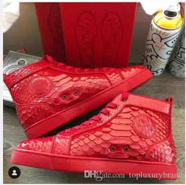 

casual luxury red подошвы квартиры тапки rantus orlato высокий верх мужская плоский roccia печати python leather high qulaity бесплатная дос, Black