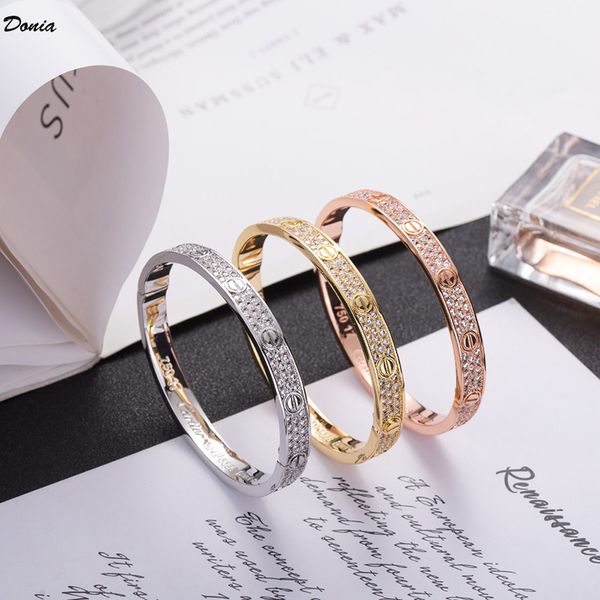 

donia jewelry3 цвета гальванического преувеличен звездное небо микро инкрустированного циркона медь браслет персонализированные геометрическ, Black