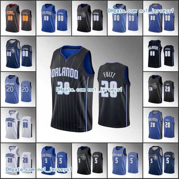

men orlando magic basketball jersey aaron gordon markelle fultz mohamed bamba nba 2019-20 jerseys, Black