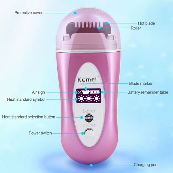 

2016 kemei 6810 infrared epilator women ine formula pink electric shaver depilation lady shaver new infrared hair removal women body aha