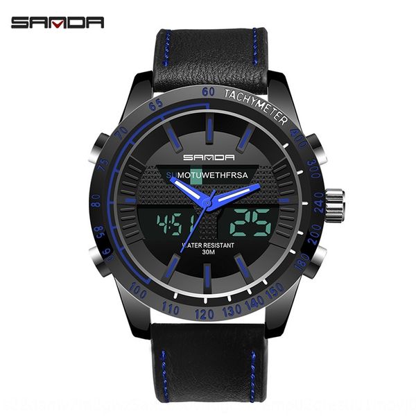 

snum8 sunda newwind large dial fashionable electron electron men's watch male students fashionable multi-functional digital waterproof, Blue