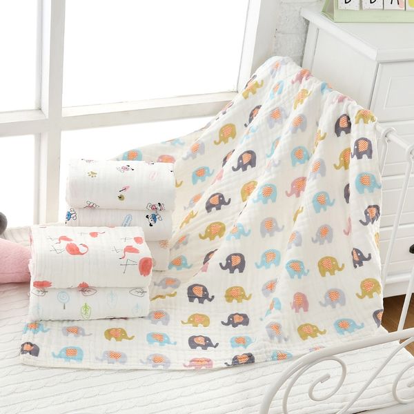 

baby pure cotton six-layer gauze new newborn baby super soft absorbent pleated high density bubble bath towel bath towel gauze