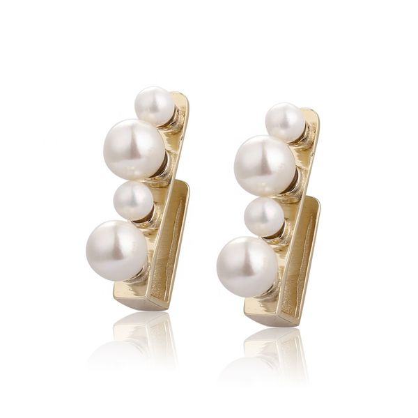 

2020 factory minimalist 18k gold 925 silver Pearl jewelry stud earring for