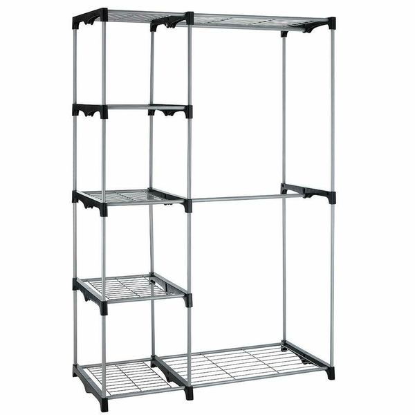 

closet organizer storage rack portable clothes hanger home garment shelf rod g68
