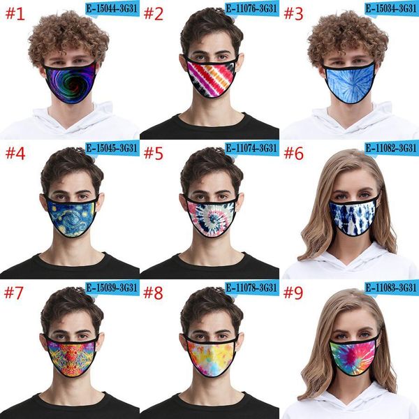 

32 style 3d tie-dye masks dust-proof and smog-proof fashion printing ice silk fabrics can be washed to support custom xd23445 powerst pqyzbu