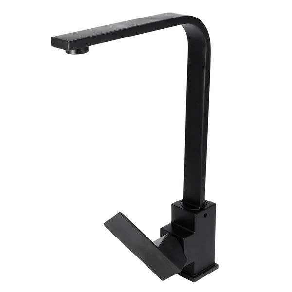 

matt black brass kitchen basin swivei rotated mixer tap sink spout faucet