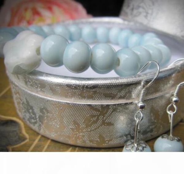 

fashion- jewelry set ceramics bracelet and earring for women traditional classial new style fashion of shippment, Silver