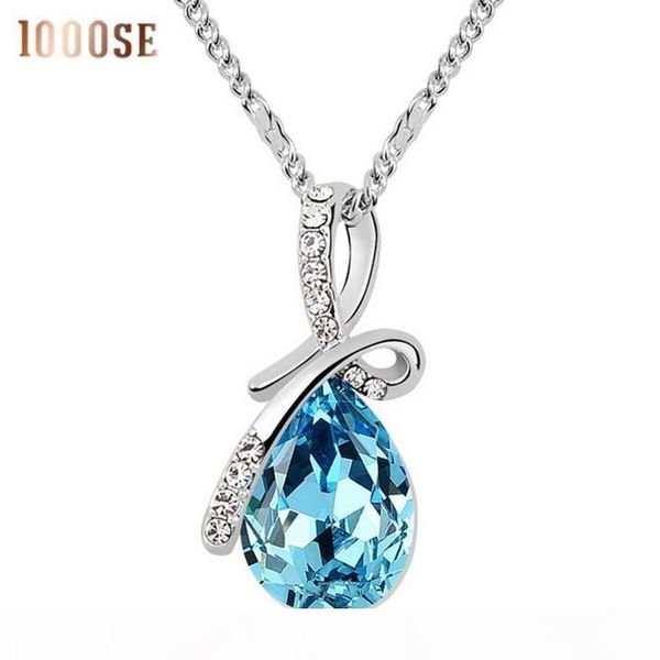 

high-grade crystal pendant necklace with genuine swarovski color elements mantingfang jewelry wholesale pendant necklaces
