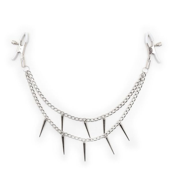 

dhl tit 30pcs metal clamps fetish products prick fangs bondage with chained nipple clip clamps ship chain & toys for cou wcqx