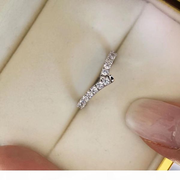 

luxurious quality ribbon band ring with all sparky diamond charm ring jewelry christmas day jewelry gift ps6407, Golden;silver