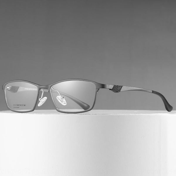 

new aluminum magnesium frame myopia men's and women's anti-blue light radiation plain myopia glasses frame glasses 6288, Silver