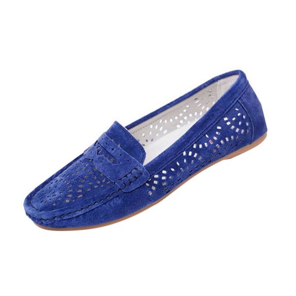

women flat 2020 summer women flock handmade lazy hole shoes plus size 43 loafers shoes for soft breathable student, Black