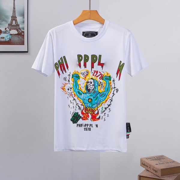 

spring's floral skull t-shirt with round neck. physical strength. cotton blend, size m-3xl tee hoodies yy13, Black;brown