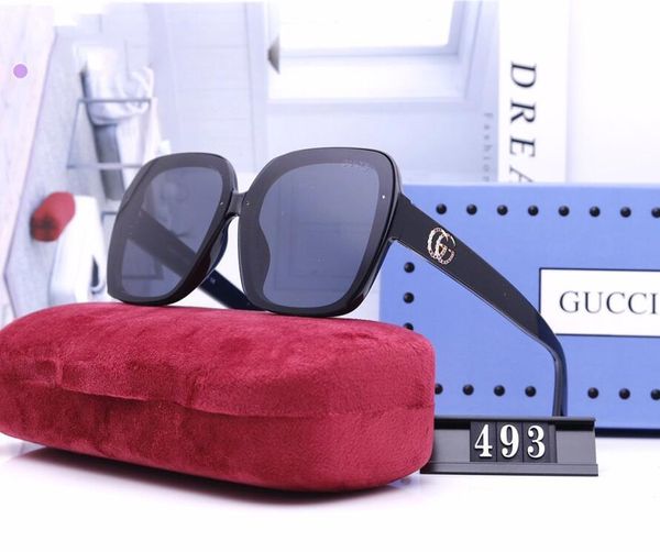 

493 women designer sunglasses outdoor sport goggle wrap designer uv protection model big square frame glass come wi, Black