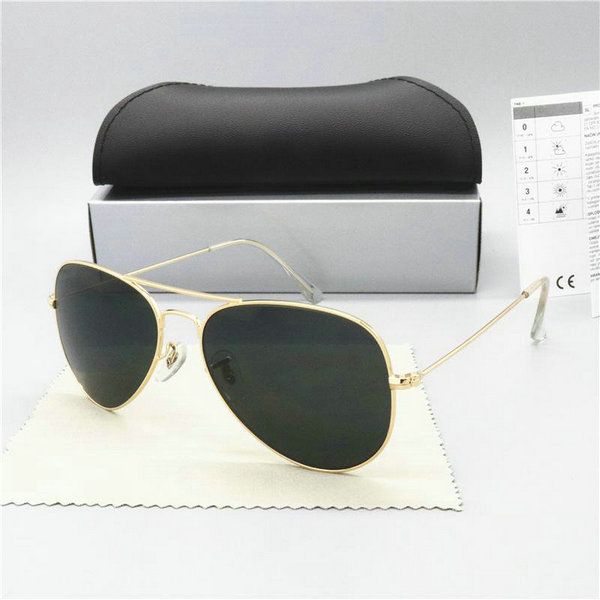 

premium large classic matte metal aviator sunglasses with green tinted glasses lens premium large classic matte metal aviator